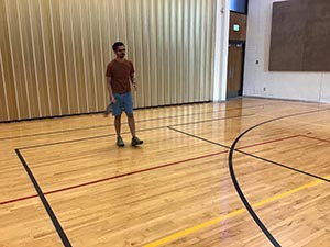 neighbors playing pickleball