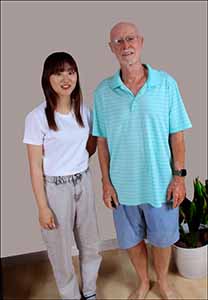 professional portrait photo of Kotone and neighbors at farewell open house for Kotone