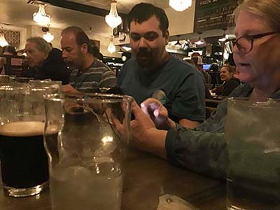 neighbors gathering at Cornish Pasty Co. restaurant