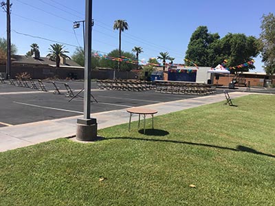 venue set up for Tempe Stake Mexican Celebration