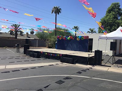 venue set up for Tempe Stake Mexican Celebration