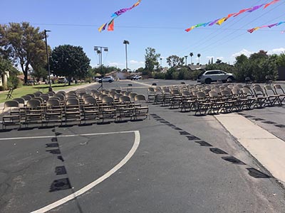 venue set up for Tempe Stake Mexican Celebration