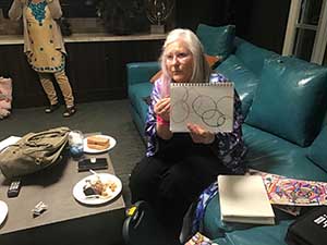neighbors gather for arts and music talent night