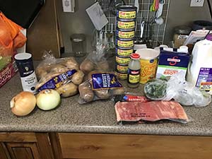 making clam chowder