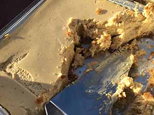 neighbors gather at for Thanksgiving Day potluck dinner